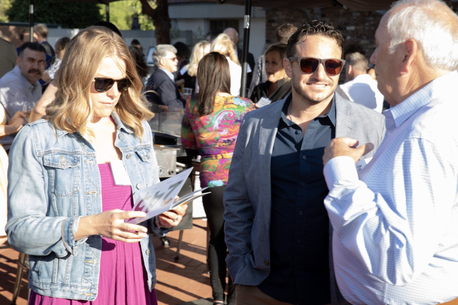 The reception crowd mingling